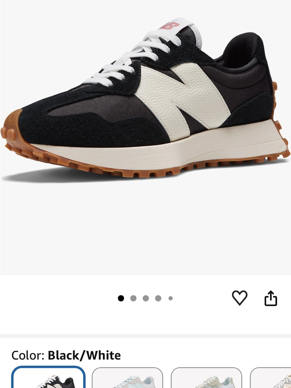 New Balance Black, White & Gum Trail-Style Sneakers